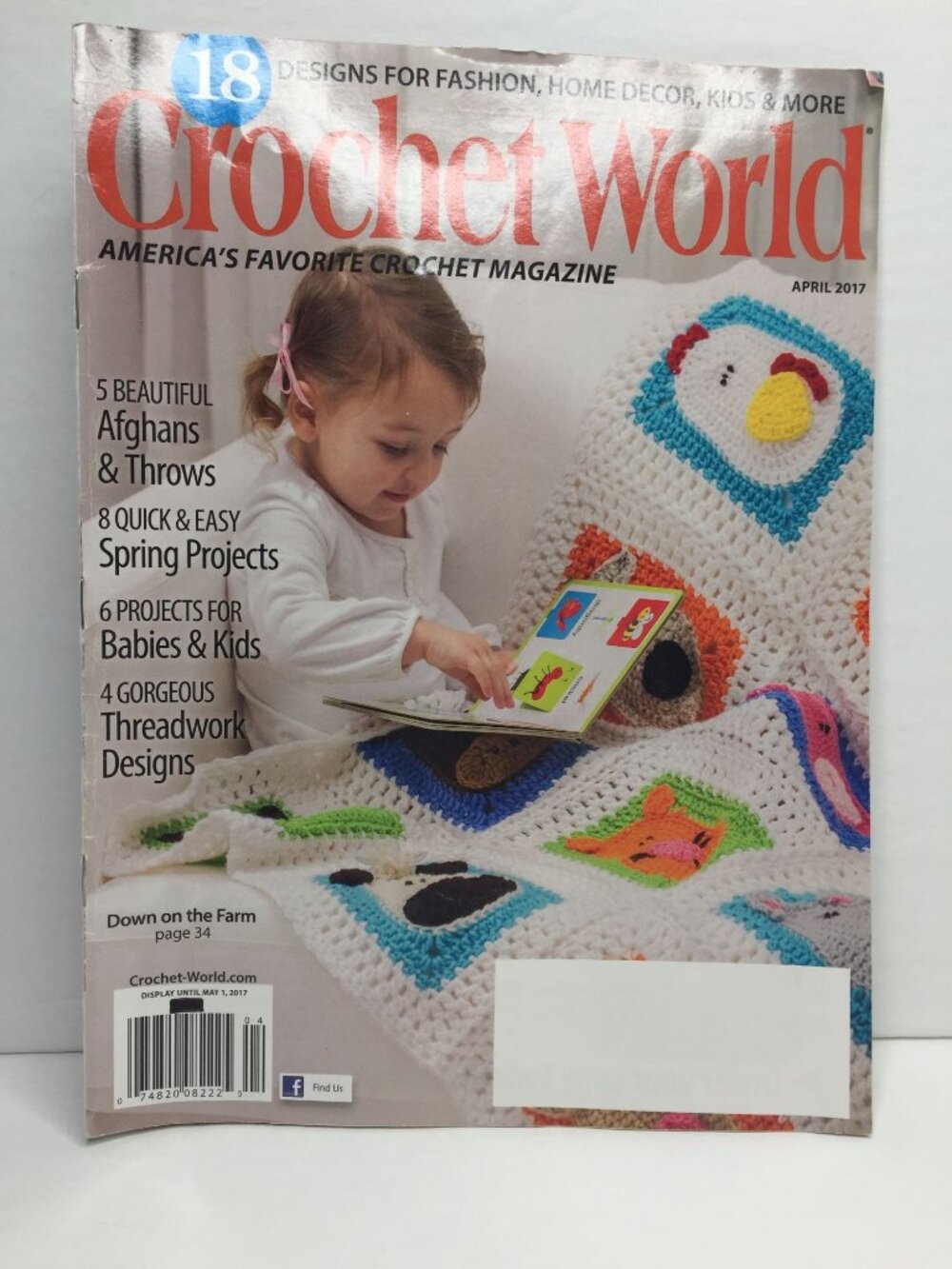 Crochet World April 2017 Magazine 18 Designs Projects Patterns